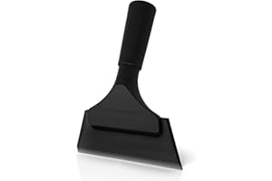 Ehdis Tergivetro, 5” Tergicristallo per Doccia, in Gomma, Tergivetro per Lavavetri, Tergipavimentò, Utensile di Pulizie Ideale per Vetri, Specchi, Cabina de Bagno, nero