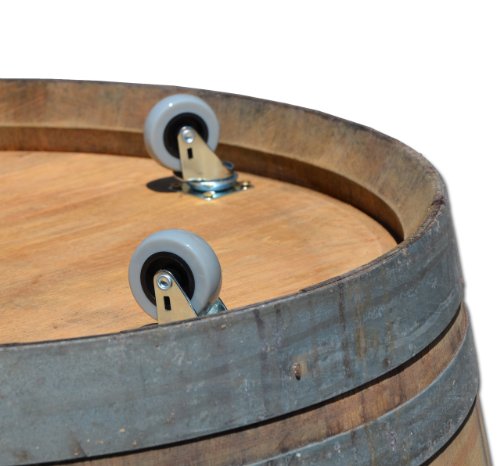 Blumentopf, Blumenkübel, Holzfass als Pflanzkübel, Weinfass halbiert mit Rollen D70cm H40cm; Original Temesso-Fass - 7