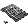 Yafnex Wireless Numeric Keypad 2.4G 18-Key USB Financial Numpad for Laptop Tablet Desktop PC Computer