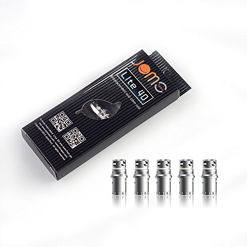 JOMO TECH 5pcs Resistencias SS 0,5 Omh Cigarrillo Electrónic Bobina Reemplazo para Lite 40 e-Cig,Sin Nicotina