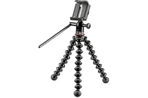 Joby JB01501-BWW GripTight PRO + GP statyw video głowica wideo (z funkcją obracania/pochylenia + GorillaPod elastyczny statyw do wszystkich smartfonów z etui lub bez)
