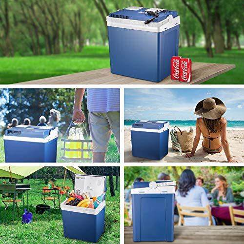 Kealive Elektrische Kühlbox, Thermoelektrische Kühlbox mit Kühl- und Warmhaltefunktion - 25 Liter,12 V für Auto und Lkw - 5