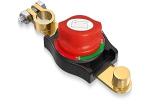 THQAE Interruttore Stacca Batteria Polo Positivo,Regolabile 360° Interruttore di Separazione Della Batteria,per Auto,Batteria Tagliato Interruttore,per Auto,Moto,Roulotte,Camion