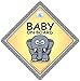 Baby on Board Car Sign, Grandchild on Board, baby Car Sign, Elephant on Board, Baby on Board Car Sign, Bumper Sticker, Decal, Baby Sign, Grandchild On Board, Unisex baby On Board, Maternity Sign