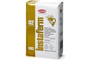 ‎INSTAFERM Lallemand Trockenhefe für süße Teige (500g Instant Hefepulver) Glutenfrei - Vegan - Koscher & Halal - Trockenhefepulver in Profi Bäcker Qualität