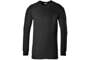 Portwest B123 T-shirt Thermique Isolé à Manches Longues Noir, Moyen