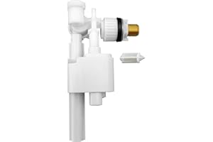 Empyreal Toilet Fill Valve, Universal G1/2 Toilet Float Valve, Brass Material Inlet - Built-in Filter, Suitable for Side Entry Fill Valve WC Cistern, Toilet Flush System Replacement, 1 Piece