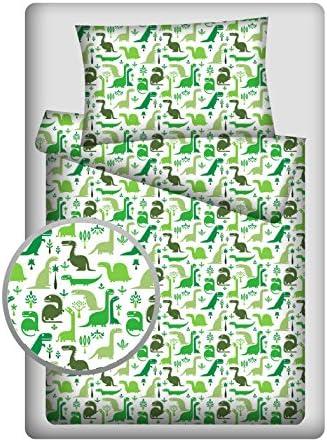 LHE 2 Piece Baby Bedding Duvet Covers for PRAM MOSES BASKET COT TODDLER SINGLE BED Super Soft 100% COTTON Oeko-Tex tested GREY PINK YELLOW GREEN BLUE (TODDLER BED 120X150, PATTERN 31)