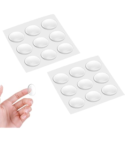 JKDHJK 12 stuks zelfklevende rubberen voetjes, siliconen pads, transparante elastische bufferdempers, schokabsorberende knoppen, bumperkussens voor alle soorten deurstoppers, keukenmeubelbescherming
