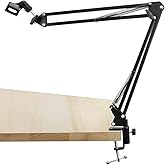 Coverzone Microphone Stand Multi Functional Whether Microphone or Light Lighting Stand Foldable Angle Adjustable Table