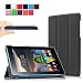 Produktbild Lenovo TAB3 7 Essential / Lenovo Tab3 A7-10 Hülle, Infiland Ultra Dünn und Leicht PU Leder Schutzhülle mit Standfunktion für Lenovo TAB3 7 Essential (Lenovo TB3-710F) 7,0 Zoll Tablet 2016 Release/Lenovo Tab3 A7-10 mit Standfunktion(Schwarz)