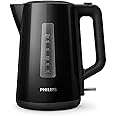 Philips Series 3000 Bouilloire, 1,7 l Couvercle à ressort, Élément chauffant plat, Voyant lumineux, Filtre amovible, Multiple