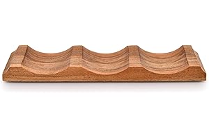 EDHAS Tabletop Wine Racks Acacia Wood 3 Bottles Wine Storage Cabinet Shelf Organizer for Home Décor, Bar and Pantry (12" X 4" X 1")