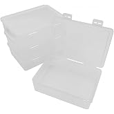 WYAN 4pcs Plastic Storage Boxes, Storage Box with Lid, Organizer Boxes, for Home, Office, School to Store Stationery, Jewelry