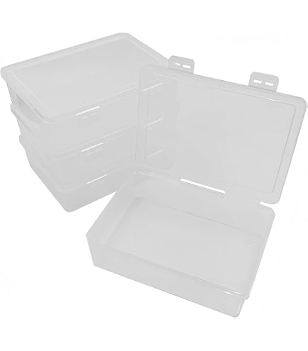 MANCHAP 30 Mini Contenitori Trasparenti Per Perline E Gioielli - 7,5x5x2 Cm, In Plastica Con Coperchio A Scatto - 2
