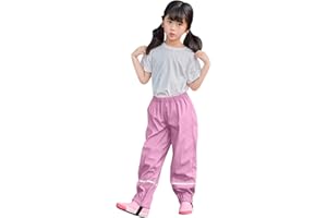 Katpost 1-12Years, Rain Pants for Kids Toddlers Rain Waterproof Pants Girl Mud Dirty Proof Trousers Unisex Kid's Rain Trousers Waterproof Rain Over Trousers Childrens Boys Rainwear