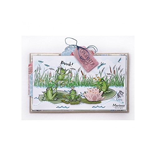 Marianne Design HT1616 Transparente Stempel Hetty’s Border Teich, Silikon, 7.5 x 18.5 x 0.5 cm - 2