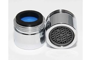 LOWENERGIE Aeratore per rubinetto, 18 mm, maschio, 6 litri al minuto, a risparmio energetico, cromato, confezione da 1