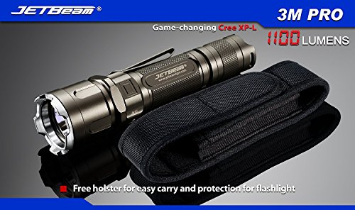 JetBeam IIIM-PRO Tactical LED-Taschenlampe Kit, kompatibel mit 1×18650 / 2xRCR123A, Inkl. L’LYSCOLORS 18650 Akku und mini USB-Ladegerät - 2