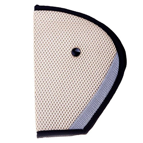 JaneDream 1 Pc Adjuster Kid Seat Belt Pad Clip Washable,Do Not Fade,Do Not Shrink,Without Distortion Beige