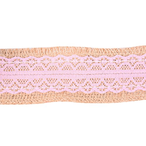 5 M Leinenband mit Spitze Strand Deko für DIY Handwerk Hochzeit LianLe - 5