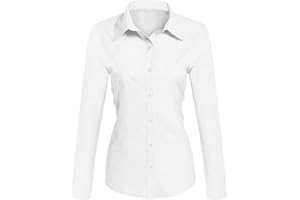 Toocool - Camicia Donna Slim Fit Manica Lunga Camicetta Blusa Aderente Cotone C-S020