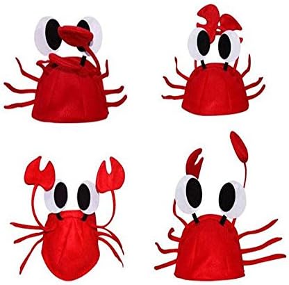 Fightart 2pcs Christmas Gifts Carnival Party Christmas Hat Crab Hat Red Cute
