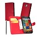 Produktbild Owbb Folio Brieftasche Ledertasche für Motorola Moto X (2. Generation) Smartphone mit Ständerfunktion und card holder-Rote