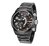 Extri Herren Chronograph Quarz Uhr mit Edelstahl Armband X3011SA