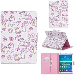 XTstore Funda Universal para Tablet de 9-10.1", Carcasa Flip Case Cubierta Protectora para iPad 2018,Galaxy Tab A6 10.1/Tab E 9.6",Huawei MediaPad T3 T5/M5 Lite 10, Lenovo Tab4 10/TB-X103F, Unicornio
