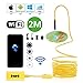 Produktbild WiFi Wireless Endoskop, KOBWA 8 Leds 1200P IP68 Kabelloses Inspektionskamera, 2 Megapixel HD Kamera mit 2 Meter Halbsteife Kabel Schlange Kamera für Android und IOS Smartphone, Windows, Mac