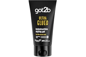 got2b Glued Ultra Styling Hair Gel 150 ml, Glued Styling Gel for up to 48h Ultra Strong Hold, For Extreme Hairstyles, Vegan* Formula