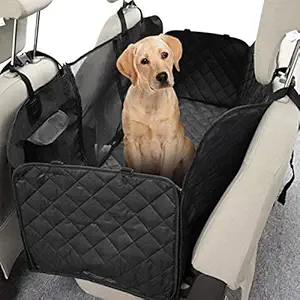 KOZI PET Hammock with Mesh Window Pet Backseat Protect Pad Car Seat Cover for Sedan & SUV Cars, Oxford, Nylon Mesh