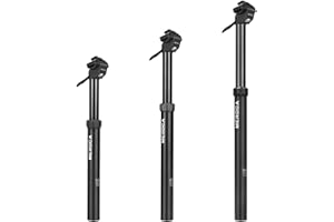 MEROCA Upgraded Speed Up 27.2mm/30.9mm/31.6mm Cable-Less Hydraulic Dropper Seatpost, 100mm/125mm Travel Dropper Post for MTB/E-Bike/Road Bike