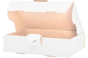 verpacking 200 kartonów listowych maxi kartonów wysyłkowych składane pudełko kartonowe Maxibrief 180 x 130 x 45 mm, białe, MB-2