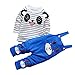 CHIC-CHIC Ensemble Salopette avec Haut Longues Manches Bébé Garçon Fille Panda Rayure Haut T-shirt Mignon 12-18mois Bleu