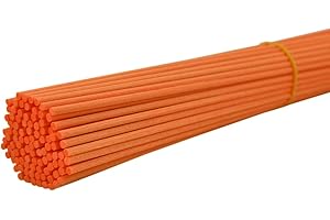OUGUAL 100 Piezas Varillas difusoras de Fibra, Varillas difusoras de Aceite Esencial de habitación para Fragancia de Aroma (Naranja, 30cm*3mm)