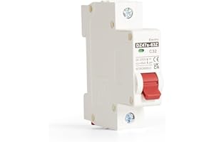 Jadeshay Interruttore Magnetotermico DC 12V-250V 32A Interuptore Automatico Sezionatore Fotovoltaico Sezionatore Sistema Solare,Montaggio su Guida Din 35mm