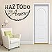 Produktbild zaosan Spanisch Zitate Haz Todo Con Amor Abnehmbare Vinyl Wandaufkleber Abziehbilder Kunst Vinilos Wandaufkleber Paredes Decoracion Wohnkulturcm 70x44cm