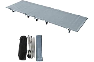 HI SUYI Lit de Camp Pliable 1 Personne Adulte Compact Camping Lit Tente Lit Ultralight Portable En Alliage D'aluminium Cadre En Métal Comprend Un Sac De Rangement Pour Randonnée Extérieur Voiture Voyage