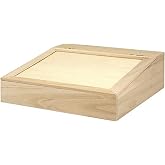 Rayher Wooden Box with Flap lid 24x24x12cm 4 comp Wood 24 x 24 x 12 cm