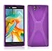 Produktbild Sony Xperia Z Silikonhülle in LILA von Cadorabo - X-Line Design TPU Schutzhülle für Sony Xperia Z – Handyhülle Bumper Case Backcover in FLIEDER VIOLETT
