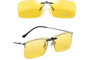 TERAISE Polarisé Vision Nocturne Clip Lunettes De Soleil Anti - Éblouissement Uv400 Pour Les Hommes Femmes Conduite Voyage Outdoor Sports