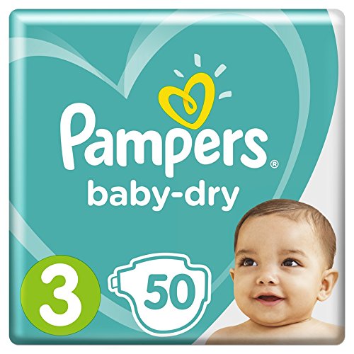 Pampers - Baby Dry - Couches Taille 3 (5-9 kg) - Pack Géant (x50 couches)