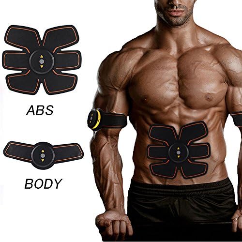 Jingfude [New Version 2018] Professional EMS Abdominal Muscle Toning Belt Home Fitness Training Gear, Vibration Pads for Men and Women to Tone, Loss Weight, Trimmer, Slender, Shaper, Strong