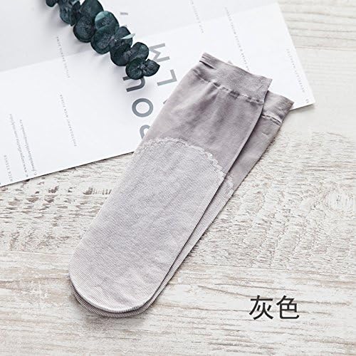 ShouYu A group of 10 to the end of spring and summer cotton velvet anti-Tick population, and anti-slip on The SOCKS E531 wild socks stockings female, All Code, Gray