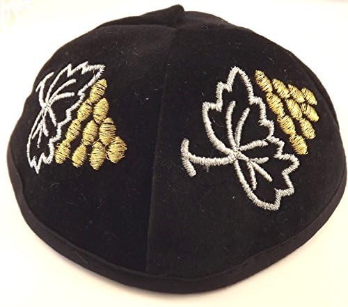 High Quality Black Velvet Yarmulke Kippah 18 cm diameter