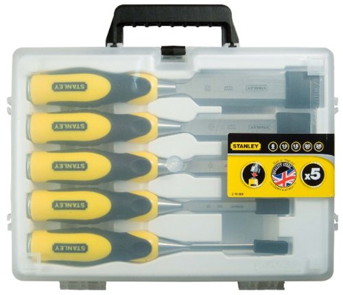 Stanley Dynapgrip Stechbeitel-Set, 5-teilig, 6/12/18/25/32 mm Beitelbreite, Chrom-Stahl Legierung, ergonomisch, 2-16-885 - 3