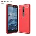 Produktbild Nokia 6 2018 Hülle,Stilvoller Fall ultra dünne Handyhülle GOGME [Carbon Fiber Series] Flexibles TPU Anti-Scratch Super Weiche Schutzhülle,Premium Silikon TPU Schale, perfekten Schutz Case Cover für Nokia 6 2018.rot