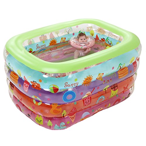 L&Y Bañera Protección del Medio Ambiente Piscina Inflable de la Bañera/de la Piscina Piscina de la Piscina del Mar para el Niño/bebé con la Bomba Eléctrica (140 * 110 * los 70cm)
